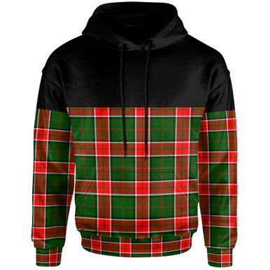 Scottish Pollock Modern Clan Tartan Hoodie - Horizontal Style Front Side Tartan Plaid