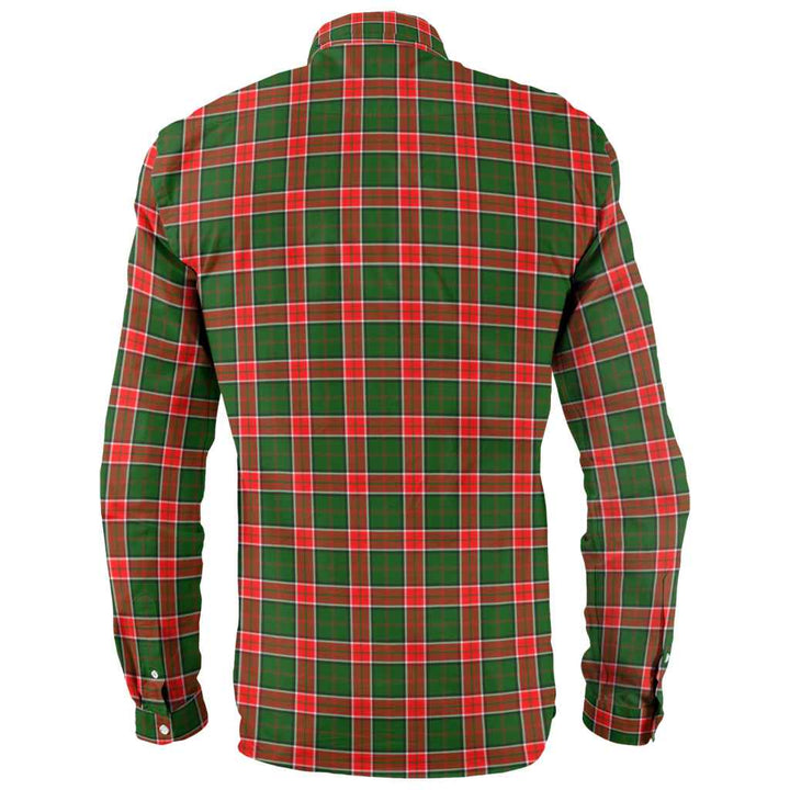 Scottish Pollock Modern Clan Tartan Long Sleeve Shirt Back Side Tartan Plaid