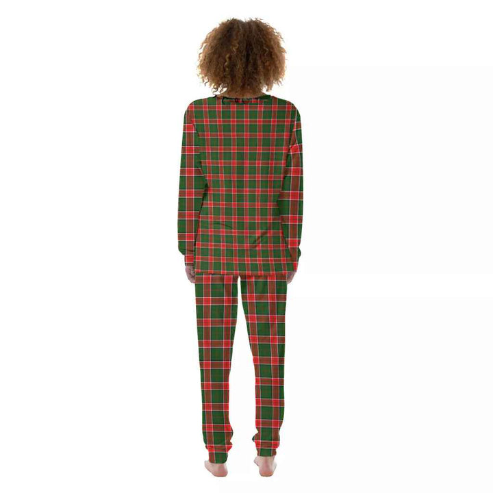 Scottish Pollock Modern Clan Tartan Pajama Set Women Back Side Tartan Plaid