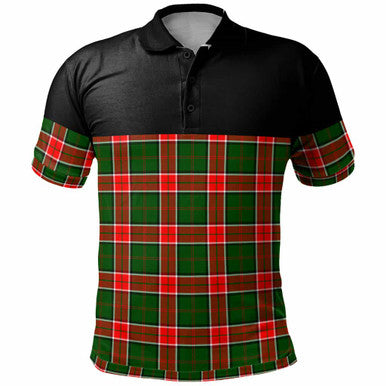 Scottish Pollock Modern Clan Tartan Polo Shirt - Horizontal Style Front Side Tartan Plaid