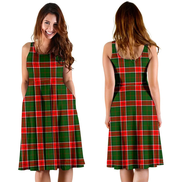 Scottish Pollock Modern Clan Tartan Women Midi Dress
