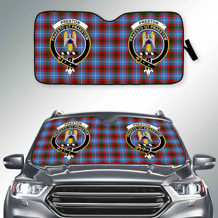 Scottish Preston Clan Crest Tartan Car Windshield Sun Shade Tartan Plaid 2