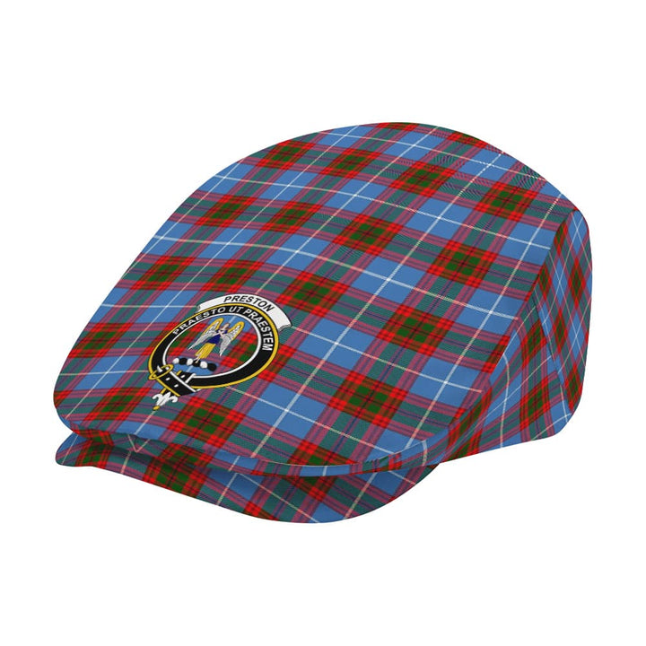Scottish Preston Clan Crest Tartan Flat Cap Tartan Plaid 2
