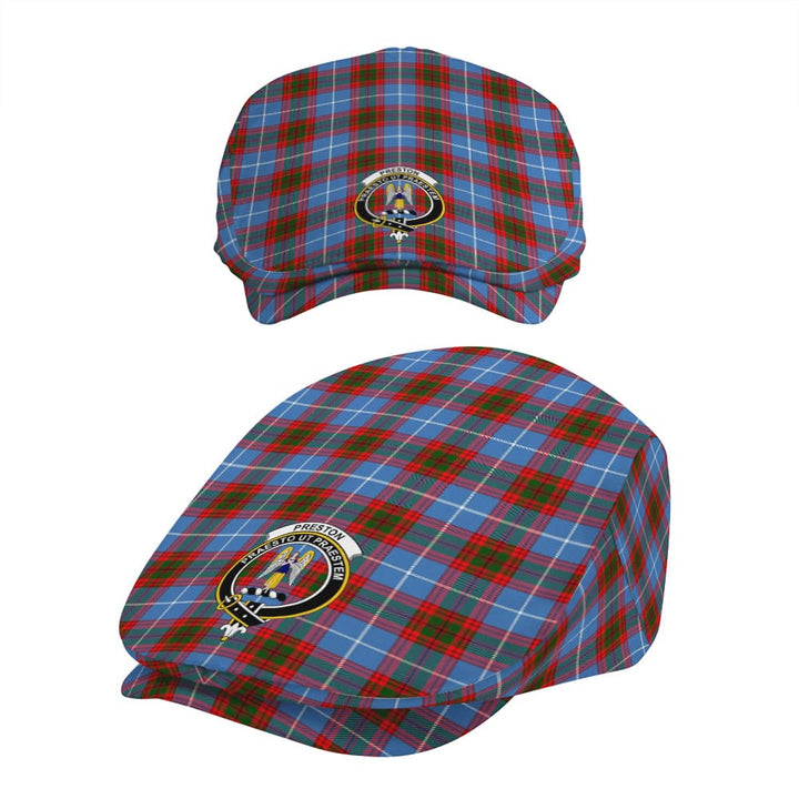 Scottish Preston Clan Crest Tartan Flat Cap Tartan Plaid 5