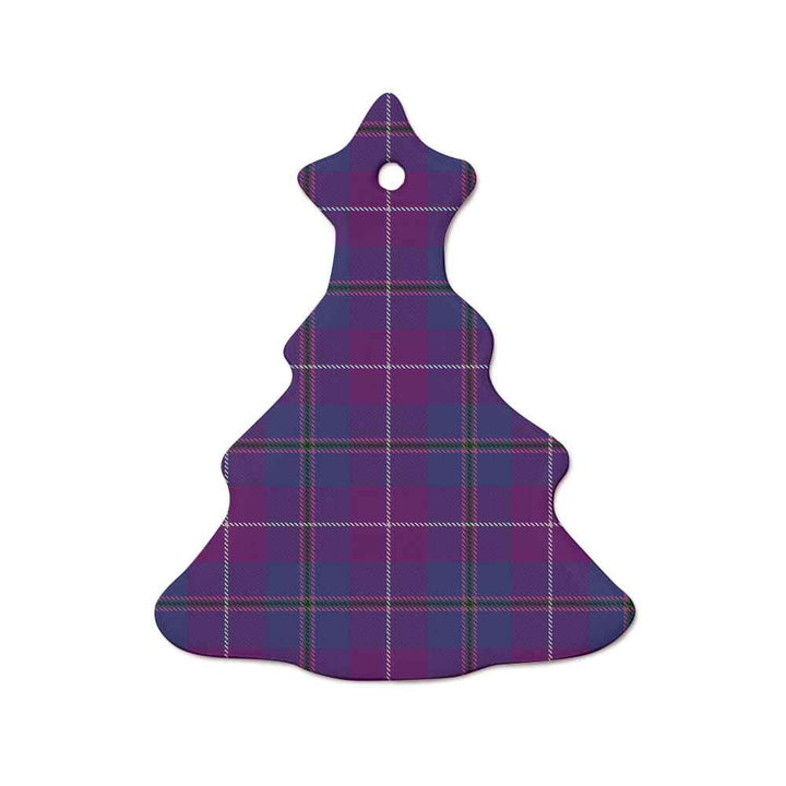 Scottish Pride of Glencoe Clan Tartan Ceramic Ornament  Tree Shape Tartan Plaid