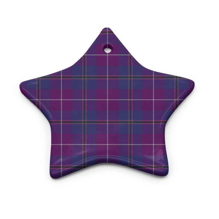 Scottish Pride of Glencoe Clan Tartan Ceramic Ornament Star Shape Tartan Plaid