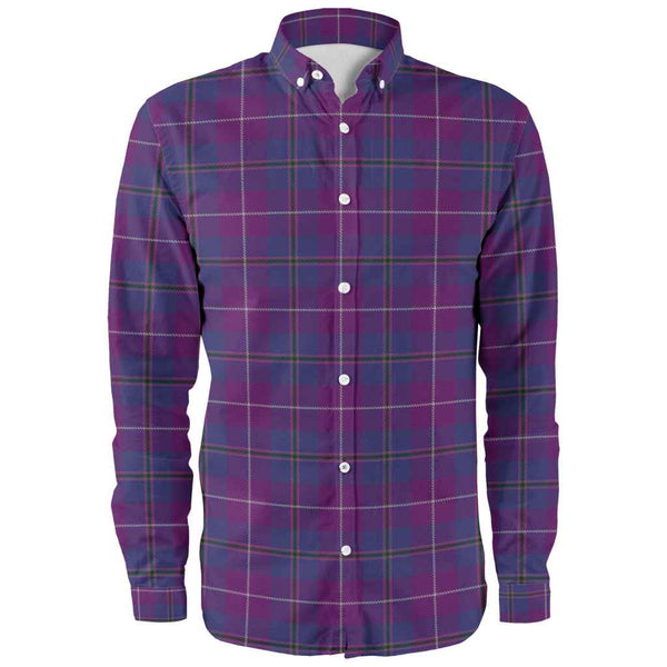 Scottish Pride of Glencoe Clan Tartan Long Sleeve Shirt Front Side Tartan Plaid
