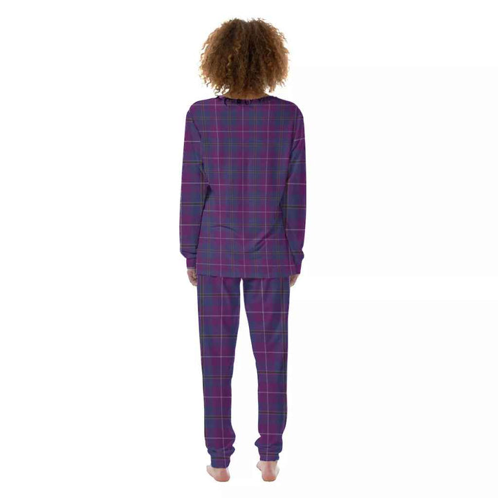 Scottish Pride of Glencoe Clan Tartan Pajama Set Women Back Side Tartan Plaid
