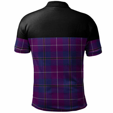 Scottish Pride of Glencoe Clan Tartan Polo Shirt - Horizontal Style Back Side Tartan Plaid