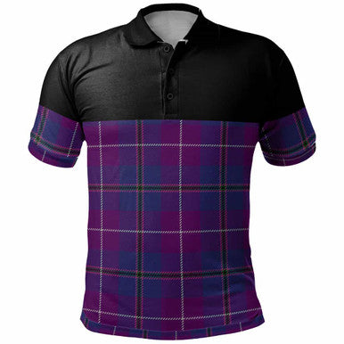 Scottish Pride of Glencoe Clan Tartan Polo Shirt - Horizontal Style Front Side Tartan Plaid