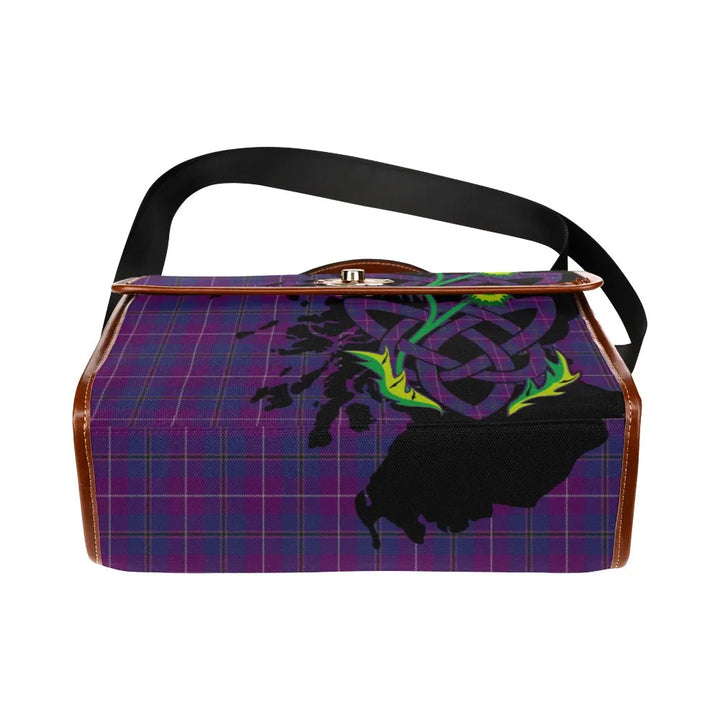 Scottish Pride of Glencoe Clan Tartan Waterproof Canvas Bag With Thistle Tartan Plaid 5