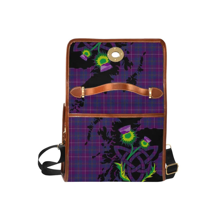 Scottish Pride of Glencoe Clan Tartan Waterproof Canvas Bag With Thistle Tartan Plaid 6