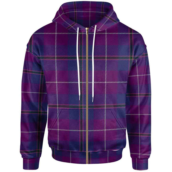 Scottish Pride of Glencoe Clan Tartan Hoodie Zip Tartan Plaid