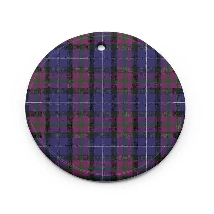 Scottish Pride of Scotland Clan Tartan Ceramic Ornament Circle Shape Tartan Plaid