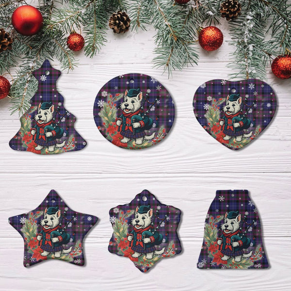 Scottish Pride of Scotland Clan Tartan Ceramic Ornament Cute Scottish Terrier Dog All Style Tartan Plaid
