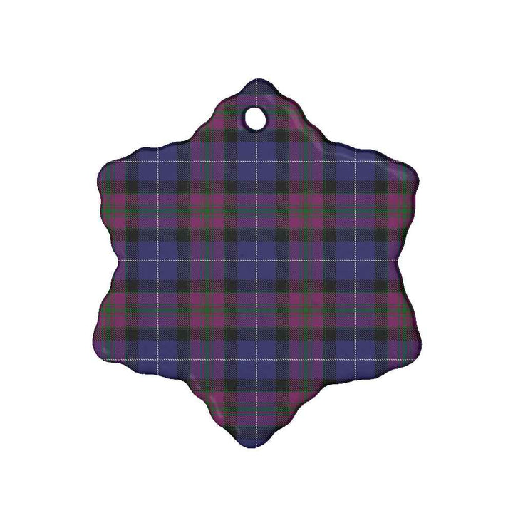 Scottish Pride of Scotland Clan Tartan Ceramic Ornament Snow Flake Shape Tartan Plaid