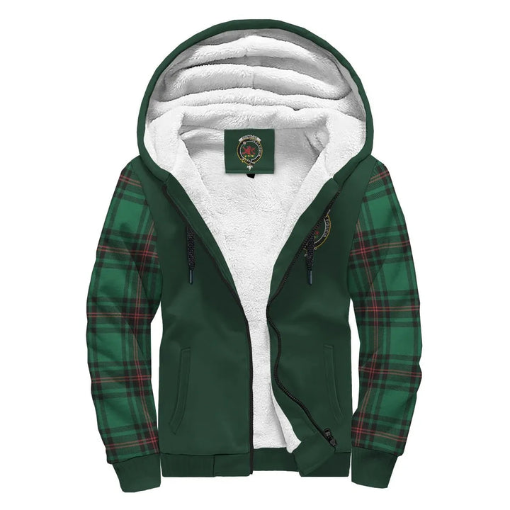 Scottish Primrose Clan Crest Tartan Plaid Sleeve Sherpa Hoodie