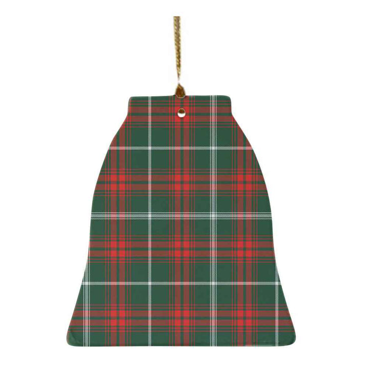Scottish Prince of Wales Clan Tartan Ceramic Ornament Bell Shape Tartan Plaid