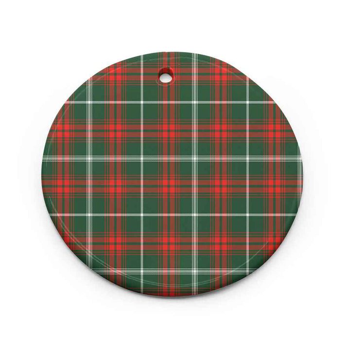 Scottish Prince of Wales Clan Tartan Ceramic Ornament Circle Shape Tartan Plaid