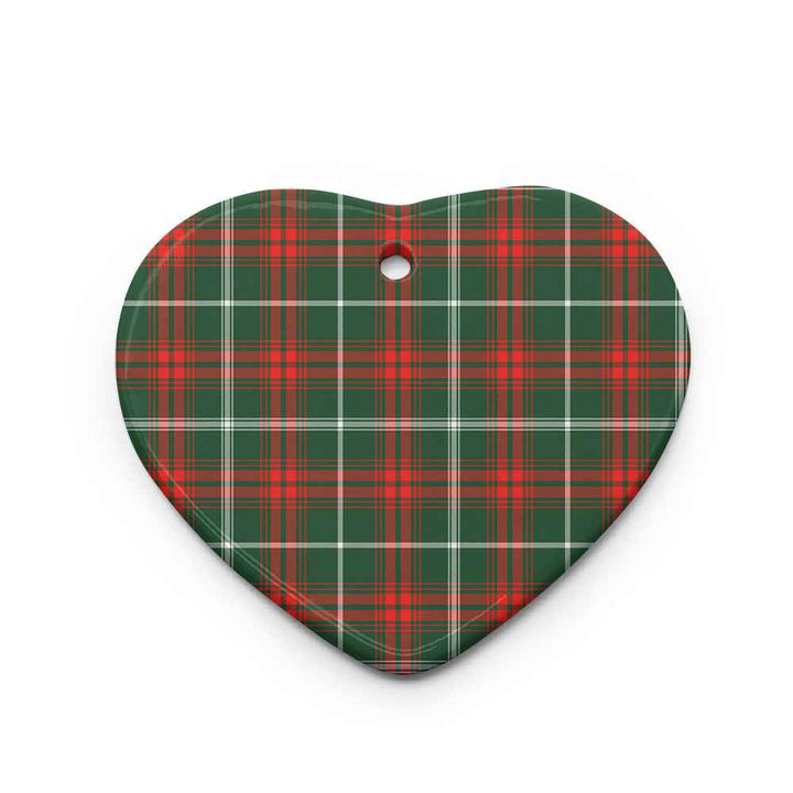 Scottish Prince of Wales Clan Tartan Ceramic Ornament Heart Shape Tartan Plaid
