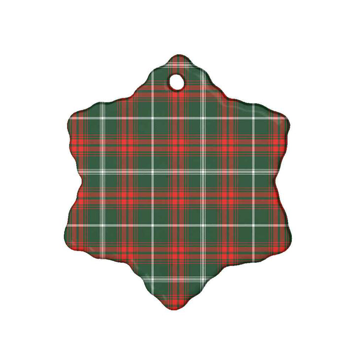 Scottish Prince of Wales Clan Tartan Ceramic Ornament Snow Flake Shape Tartan Plaid