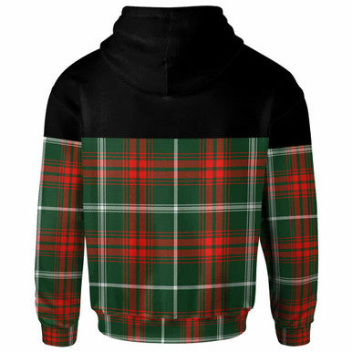 Scottish Prince of Wales Clan Tartan Hoodie - Horizontal Style Back Side Tartan Plaid