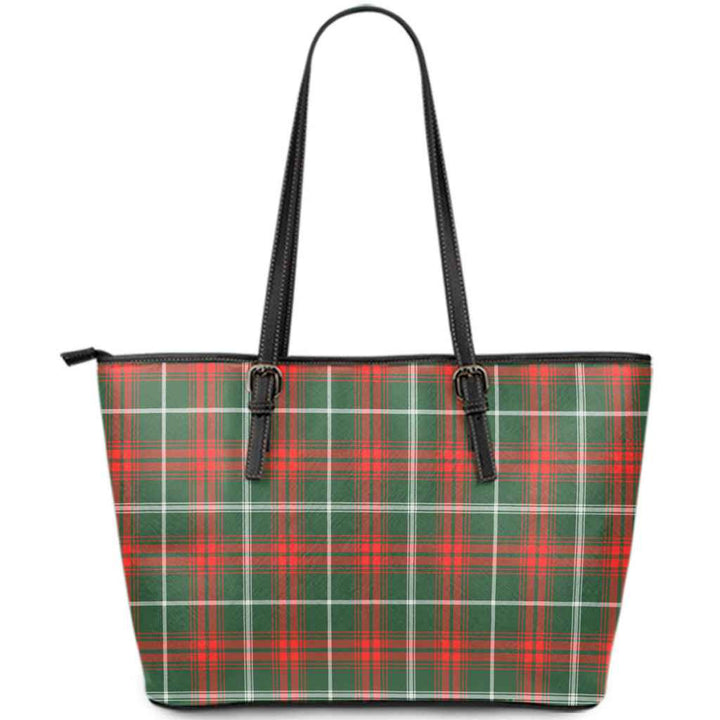 Scottish Prince of Wales Clan Tartan Leather Tote Tartan Plaid