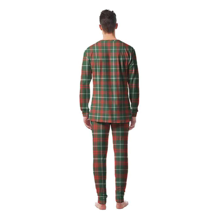 Scottish Prince of Wales Clan Tartan Pajama Set Men Back Side Tartan Plaid