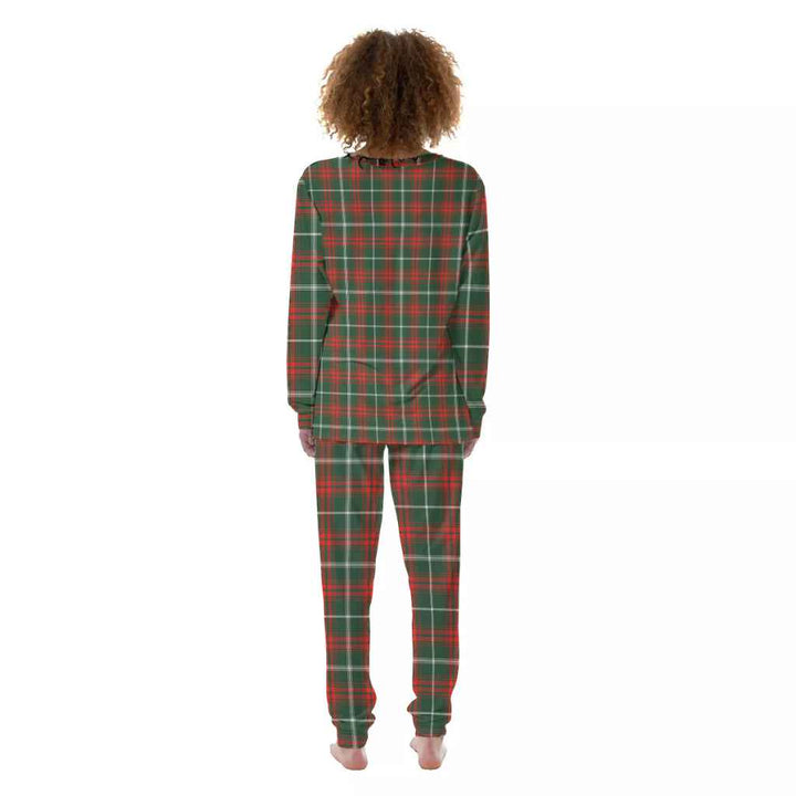 Scottish Prince of Wales Clan Tartan Pajama Set Women Back Side Tartan Plaid