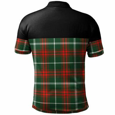 Scottish Prince of Wales Clan Tartan Polo Shirt - Horizontal Style Back Side Tartan Plaid
