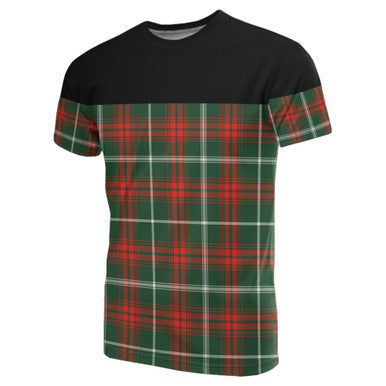 Scottish Prince of Wales Clan Tartan T-Shirt Horizontal Style Front Side Tartan Plaid