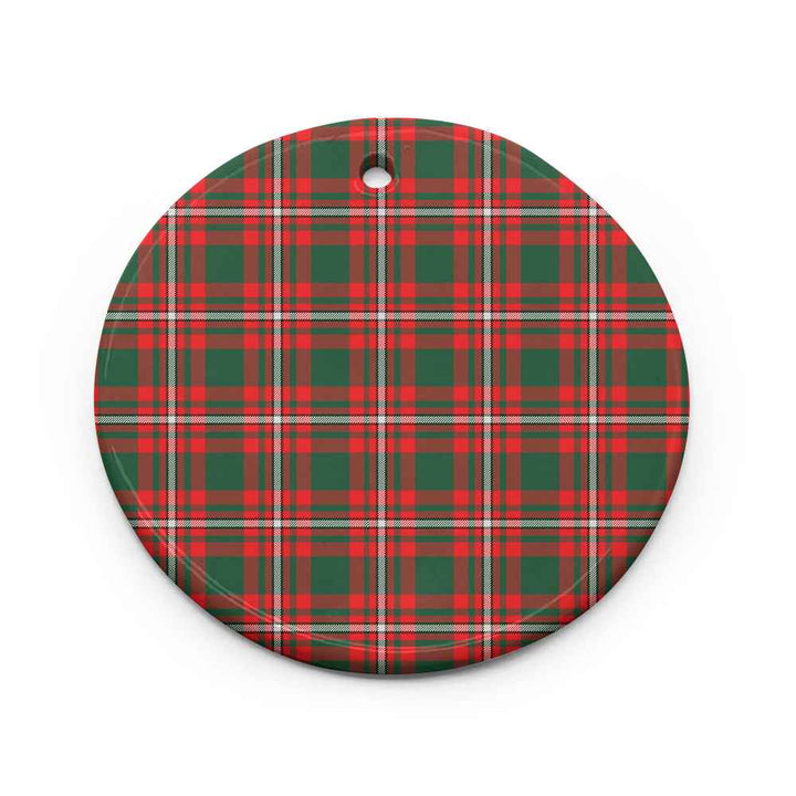 Scottish Princess Margaret Clan Tartan Ceramic Ornament Circle Shape Tartan Plaid