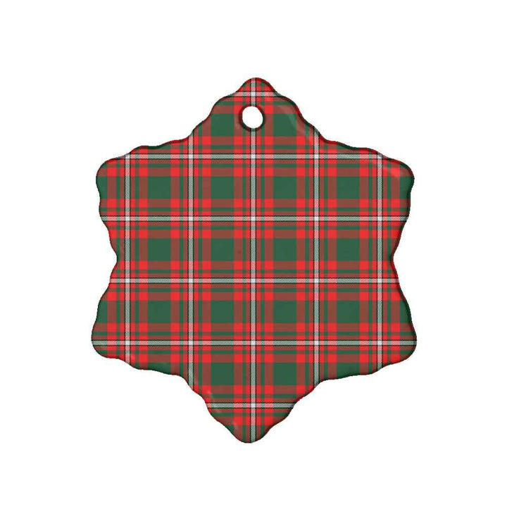 Scottish Princess Margaret Clan Tartan Ceramic Ornament Snow Flake Shape Tartan Plaid