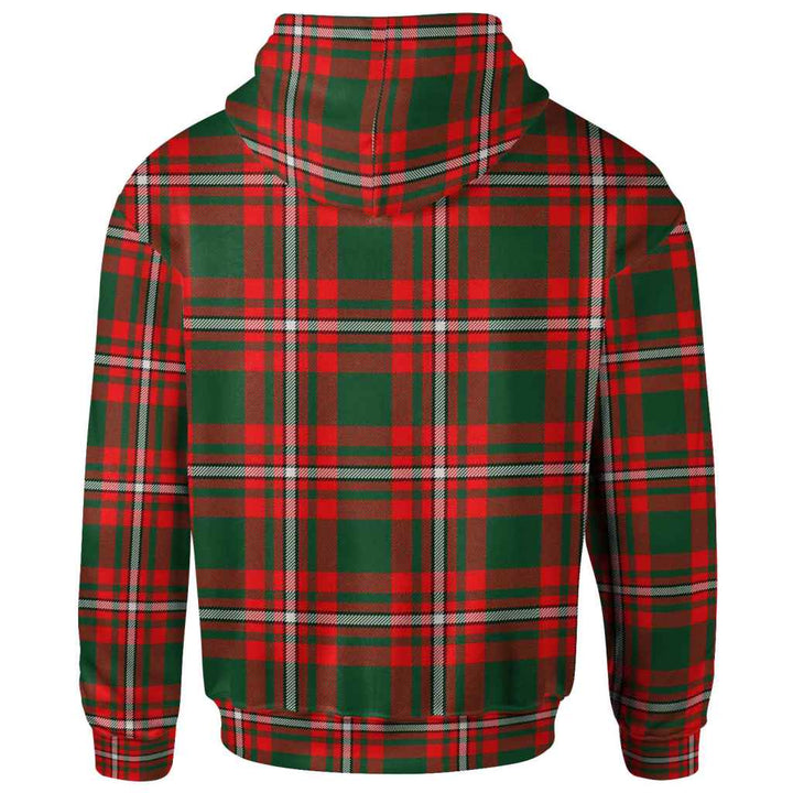 Scottish Princess Margaret Clan Tartan Hoodie Back Side Tartan Plaid
