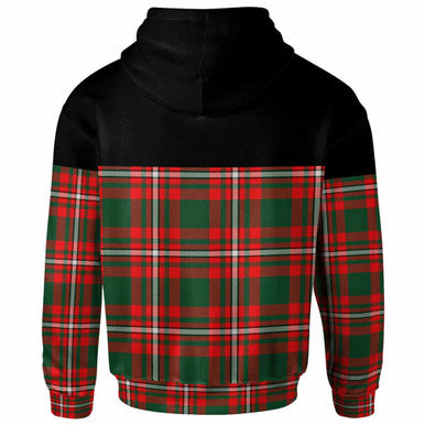 Scottish Princess Margaret Clan Tartan Hoodie - Horizontal Style Back Side Tartan Plaid