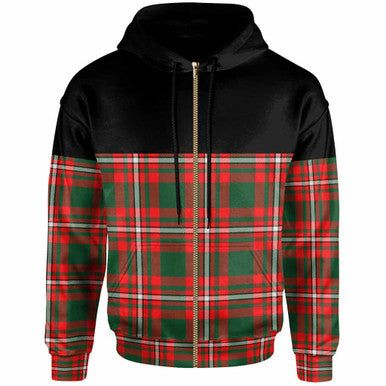 Scottish Princess Margaret Clan Tartan Hoodie - Horizontal Style Zip Tartan Plaid