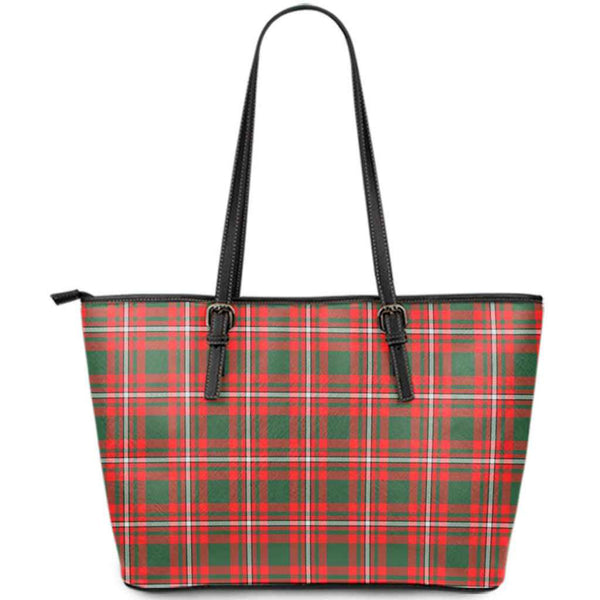Scottish Princess Margaret Clan Tartan Leather Tote Tartan Plaid