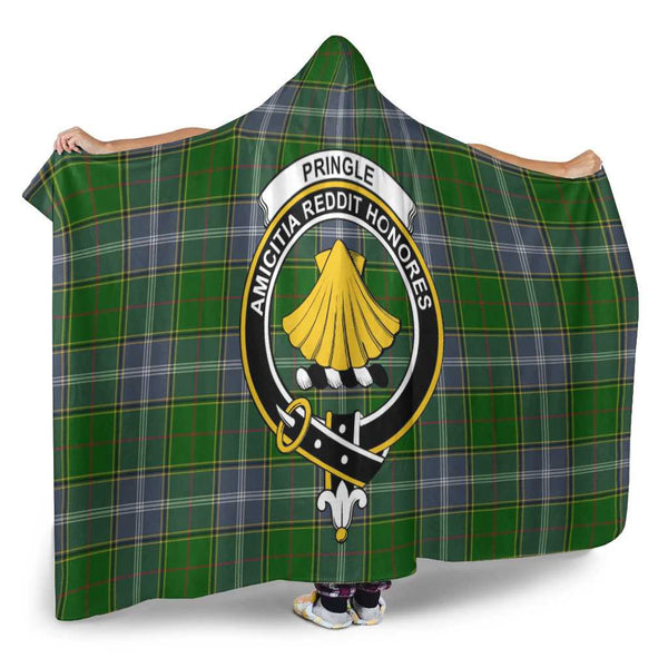 Scottish Pringle Clan Crest Tartan Hooded Blanket Tartan Plaid 2