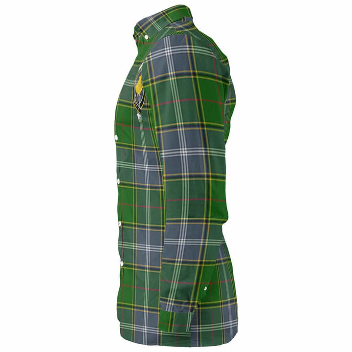 Scottish Pringle Clan Crest Tartan Long Sleeve Shirt Tartan Plaid