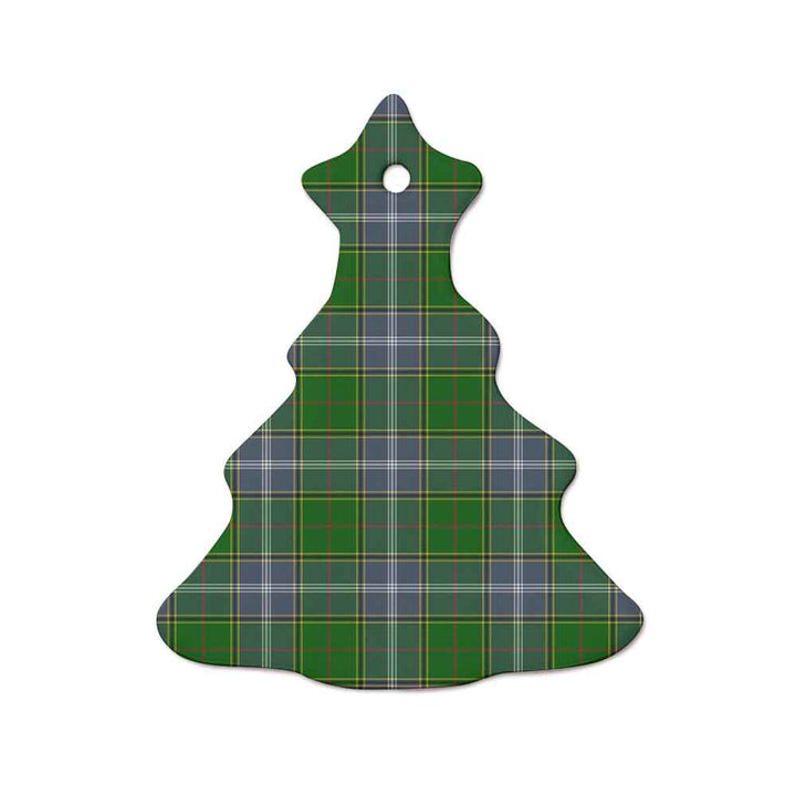 Scottish Pringle Clan Tartan Ceramic Ornament  Tree Shape Tartan Plaid