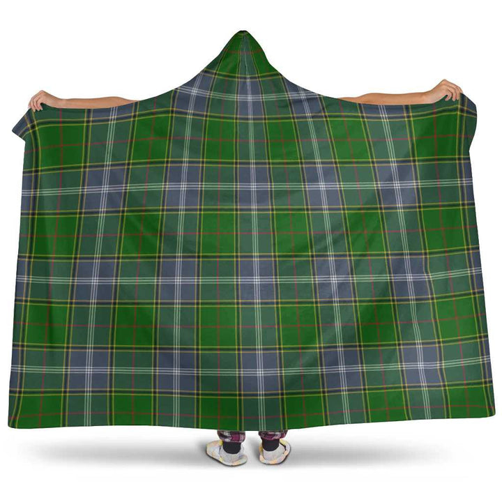 Scottish Pringle Clan Tartan Hooded Blanket Tartan Plaid 1
