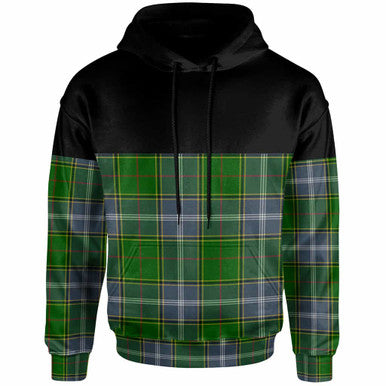 Scottish Pringle Clan Tartan Hoodie - Horizontal Style Front Side Tartan Plaid