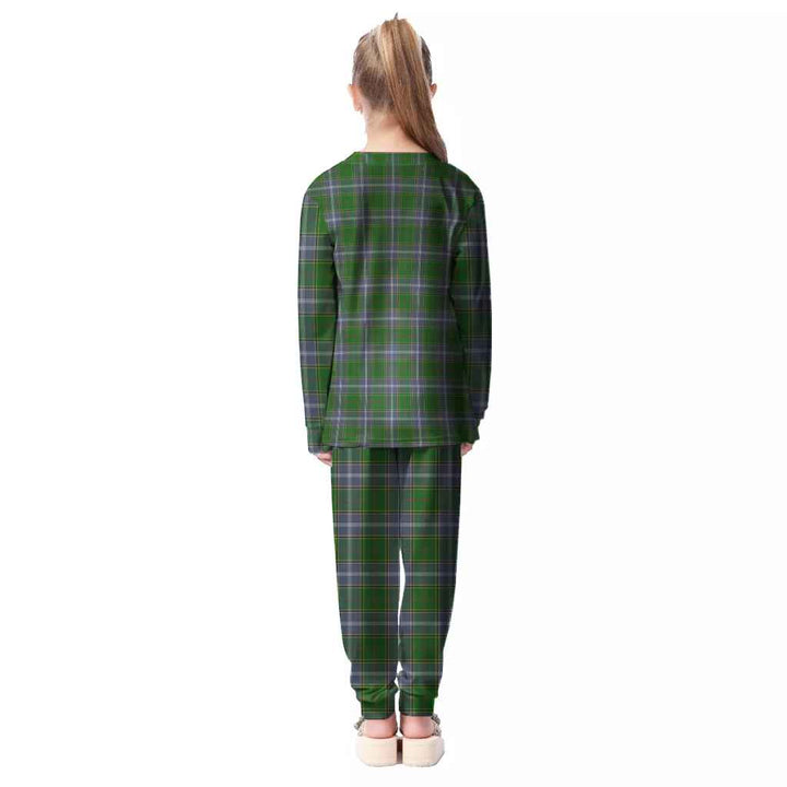 Scottish Pringle Clan Tartan Pajama Set Kid Back Side Tartan Plaid
