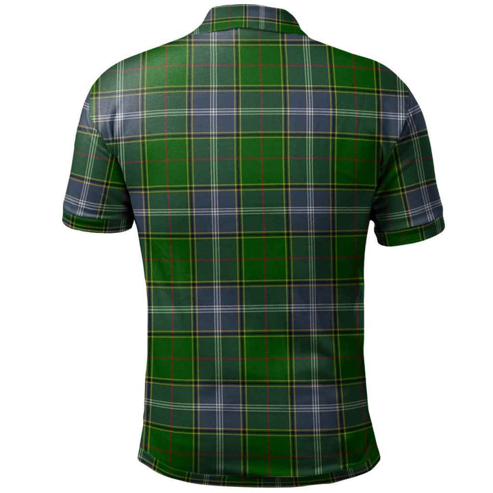 Scottish Pringle Clan Tartan Polo Shirt Back Side Tartan Plaid
