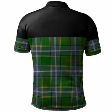 Scottish Pringle Clan Tartan Polo Shirt - Horizontal Style Back Side Tartan Plaid