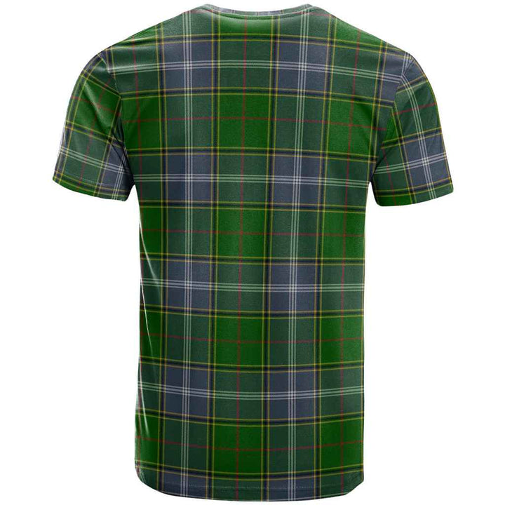 Scottish Pringle Clan Tartan T-Shirt Back Side Tartan Plaid