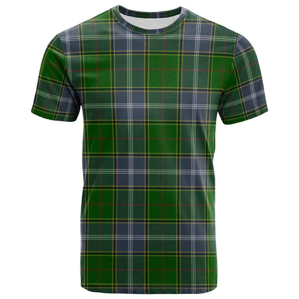Scottish Pringle Clan Tartan T-Shirt Front Side Tartan Plaid