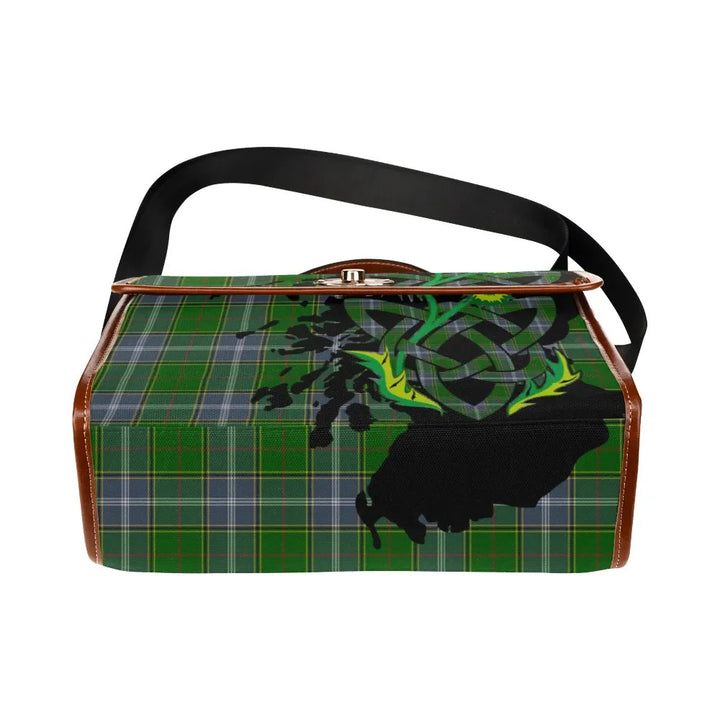 Scottish Pringle Clan Tartan Waterproof Canvas Bag With Thistle Tartan Plaid 5