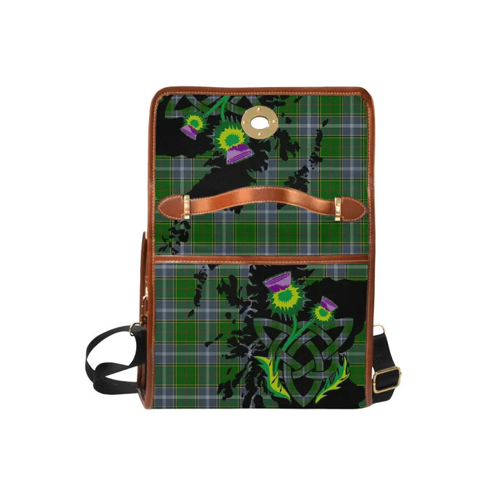 Scottish Pringle Clan Tartan Waterproof Canvas Bag With Thistle Tartan Plaid 6