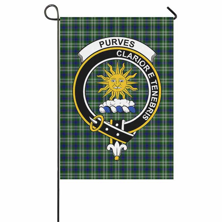 Scottish Purves Clan Crest Tartan Garden Flag Tartan Plaid 1